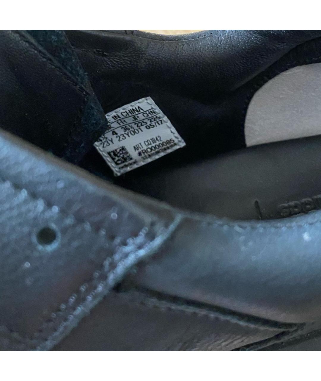 ADIDAS BY RICK OWENS Черные кожаные кроссовки, фото 6