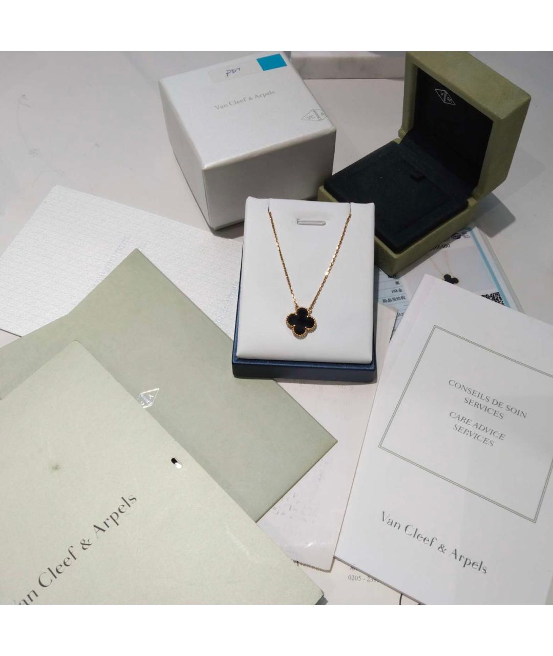VAN CLEEF & ARPELS Черный кулон из желтого золота, фото 6