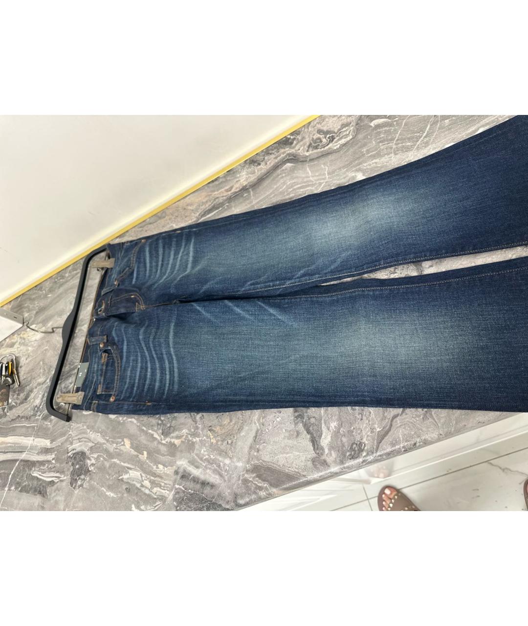 JBRAND Темно-синие хлопко-эластановые джинсы клеш, фото 6