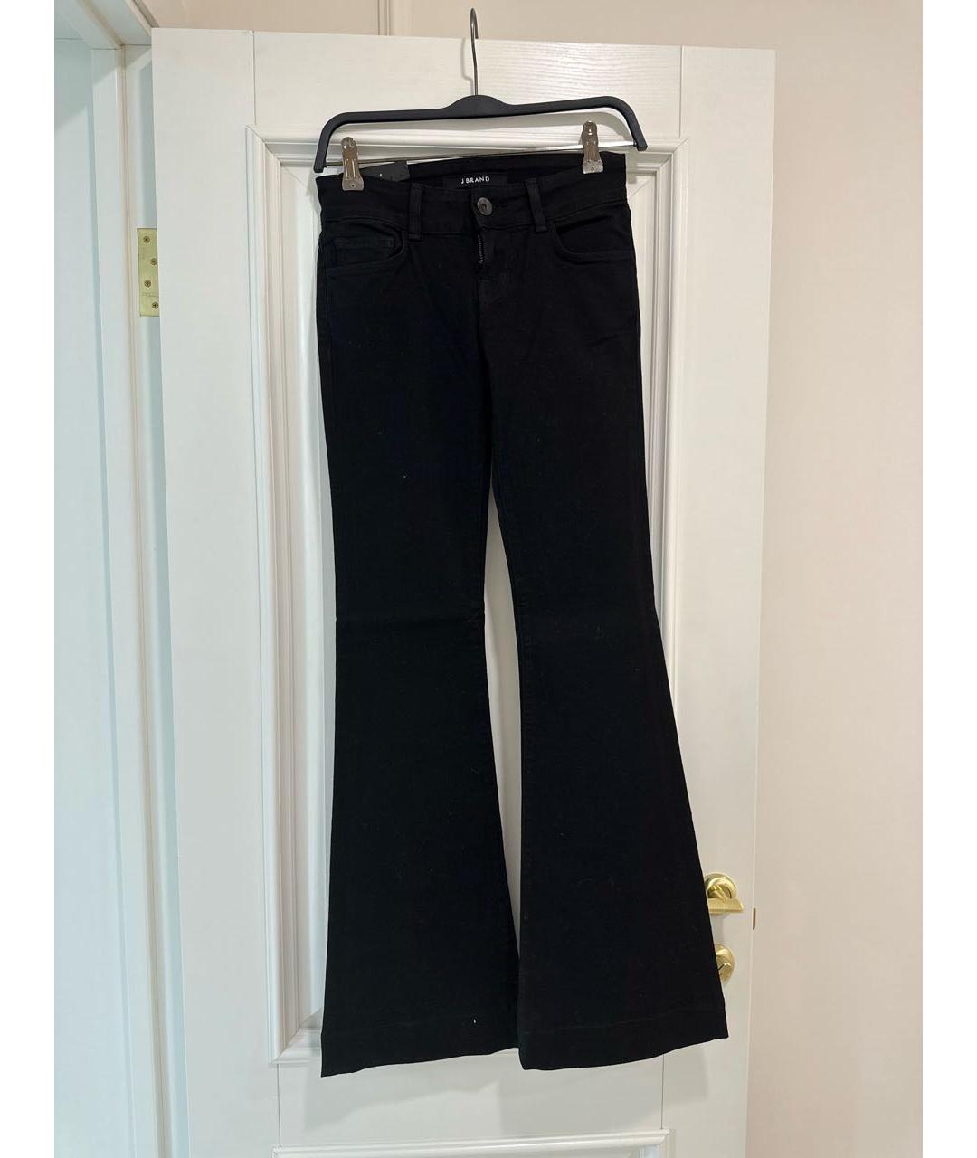 JBRAND Черные хлопко-эластановые джинсы клеш, фото 6