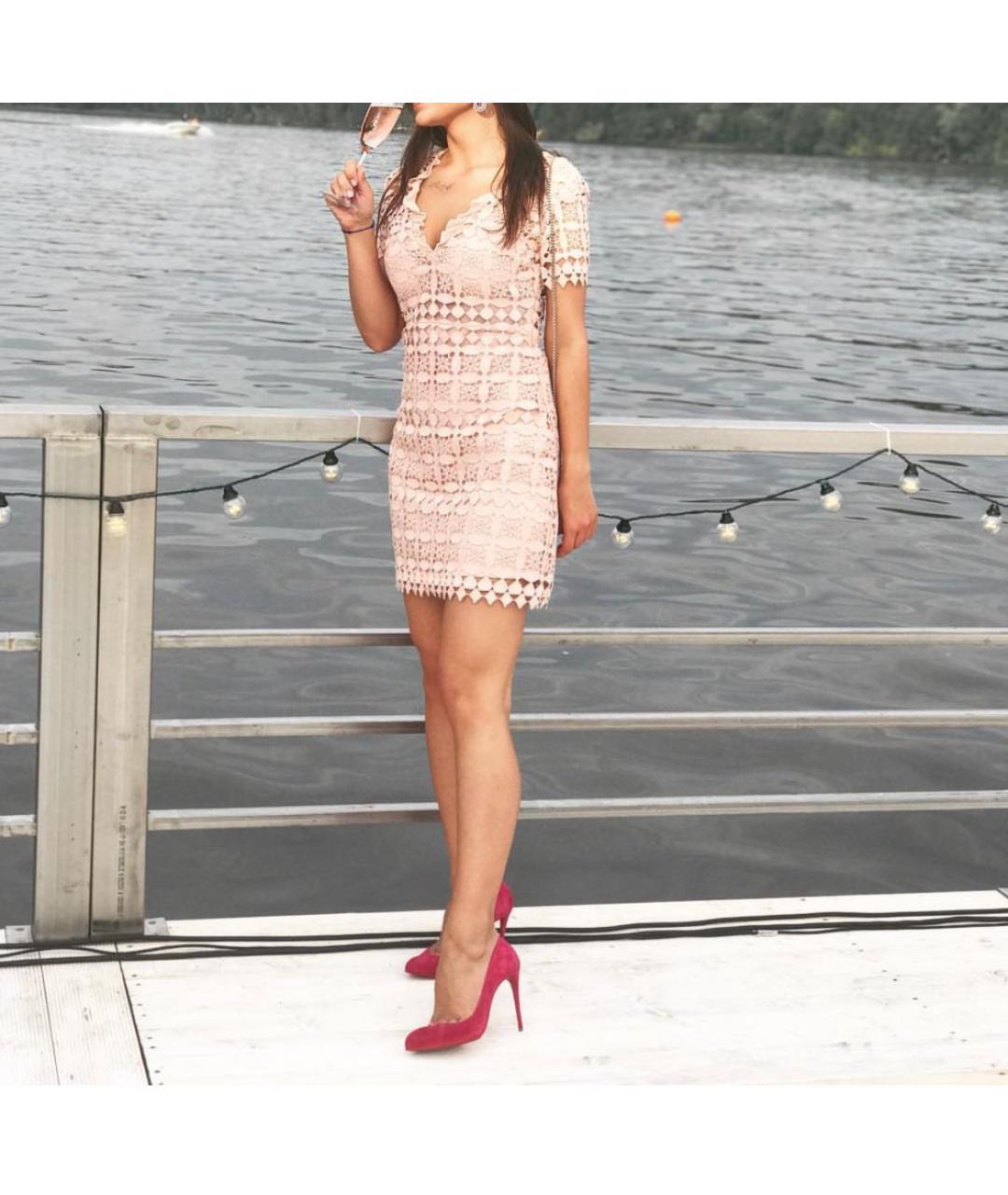 SANDRO Розовое полиэстеровое коктейльное платье, фото 5