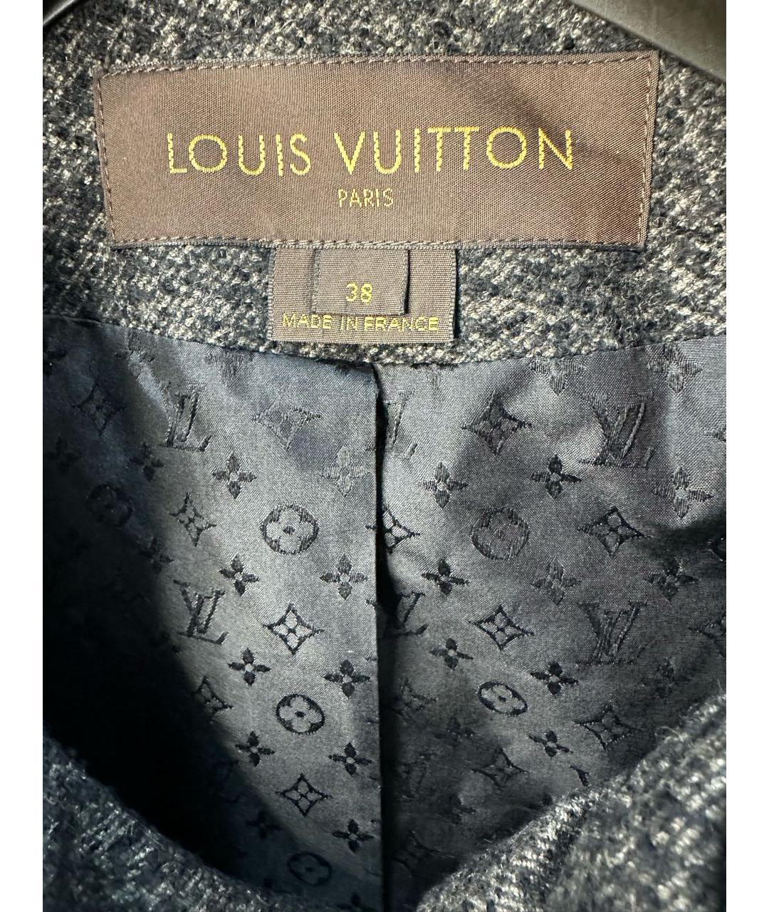 LOUIS VUITTON PRE-OWNED Серый кашемировый костюм с юбками, фото 6