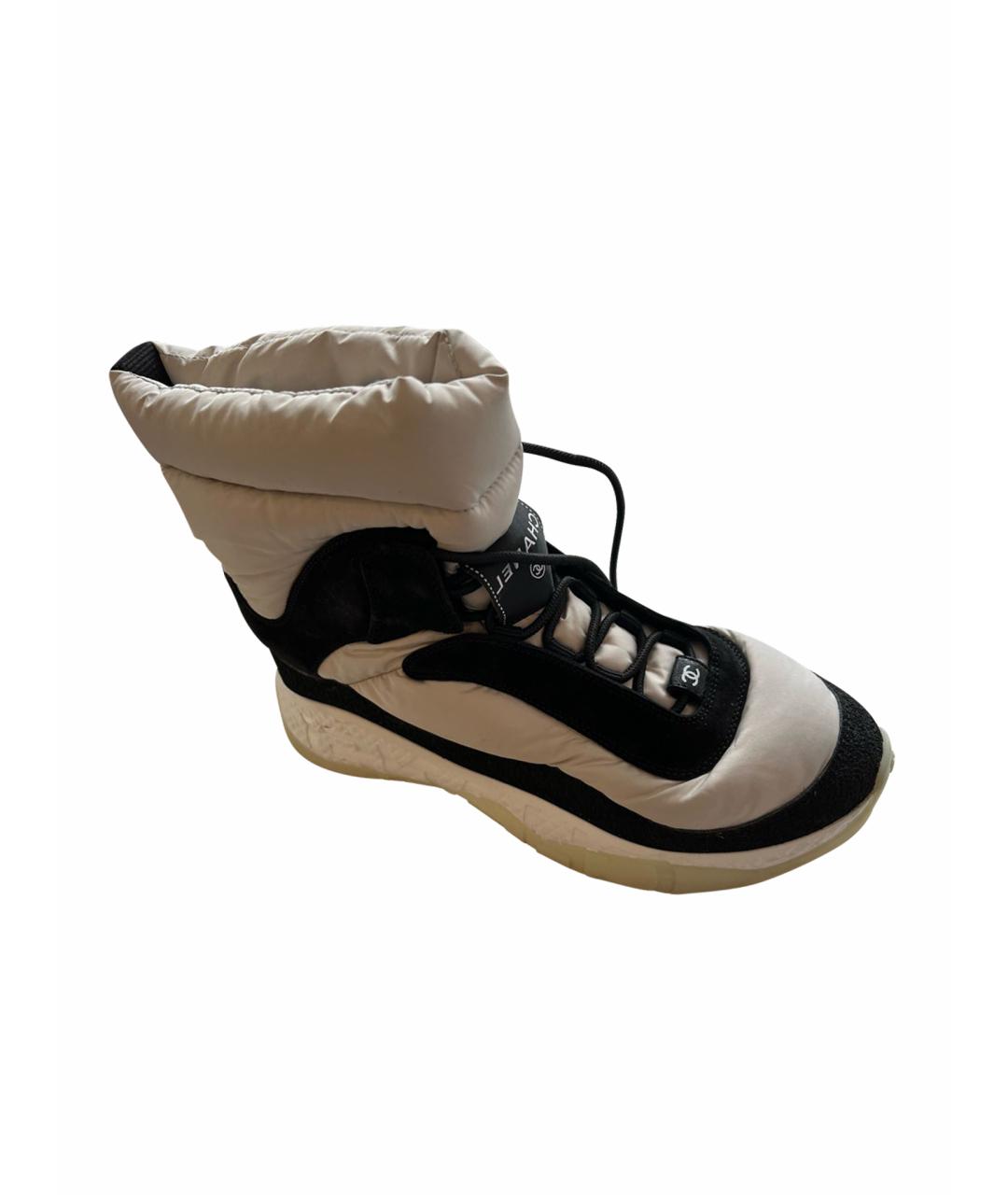 CHANEL Бежевые ботинки, фото 1