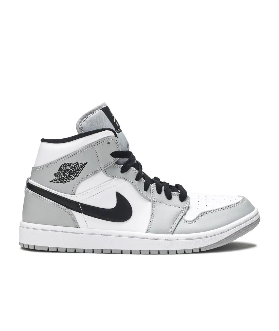 JORDAN Серые кожаные кроссовки, фото 1