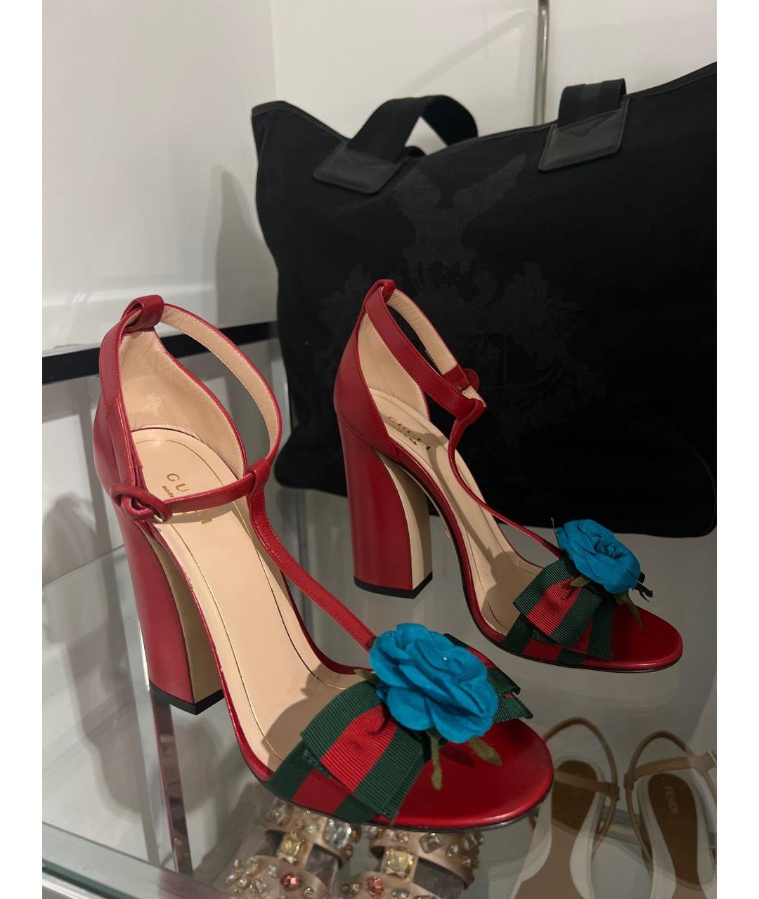 GUCCI Кожаные босоножки, фото 3