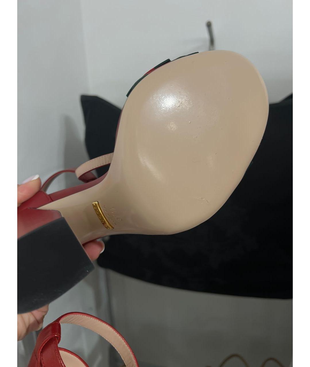 GUCCI Кожаные босоножки, фото 5