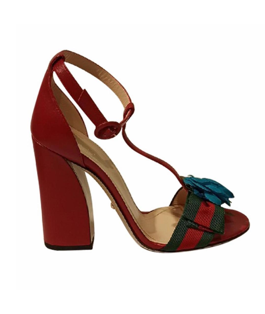 GUCCI Кожаные босоножки, фото 6