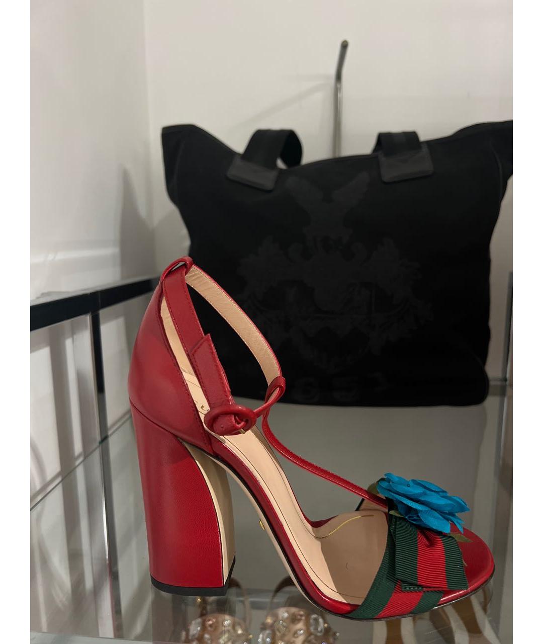 GUCCI Кожаные босоножки, фото 2