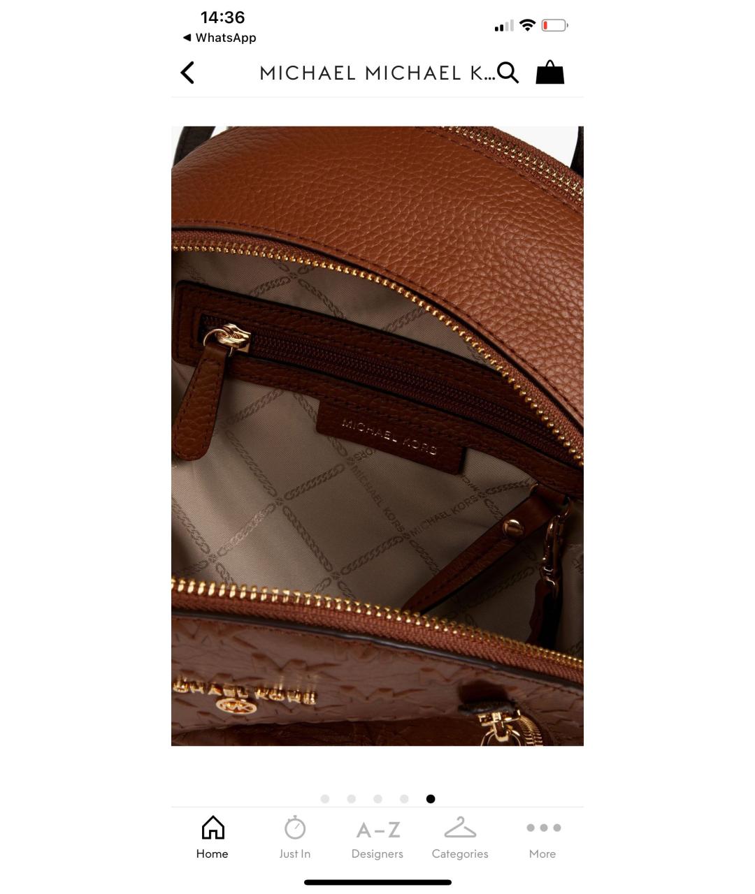 MICHAEL KORS Коричневый кожаный рюкзак, фото 3