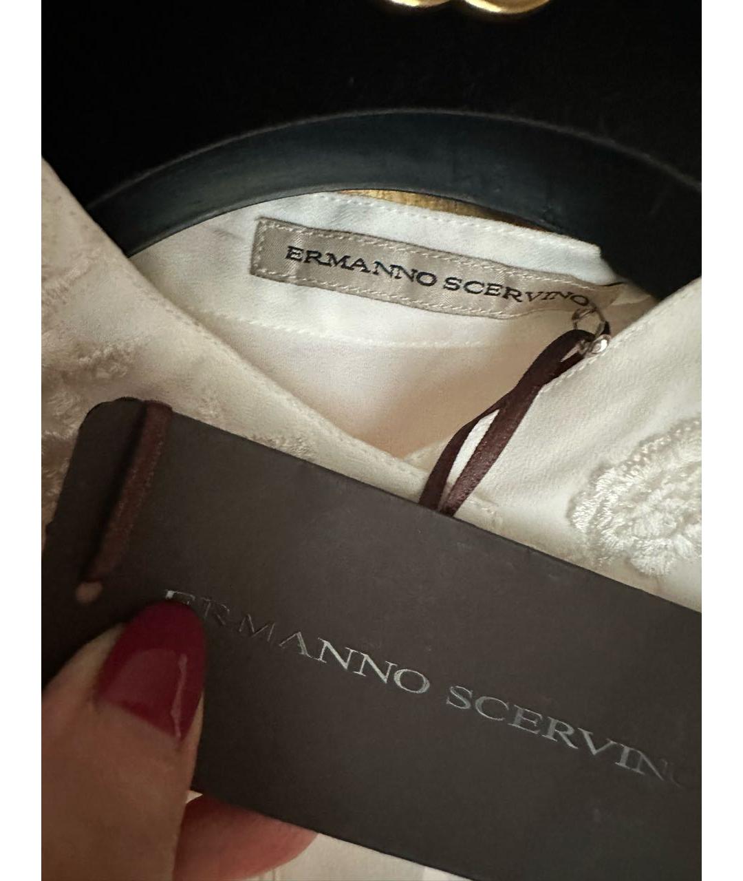 ERMANNO SCERVINO Белая блузы, фото 4