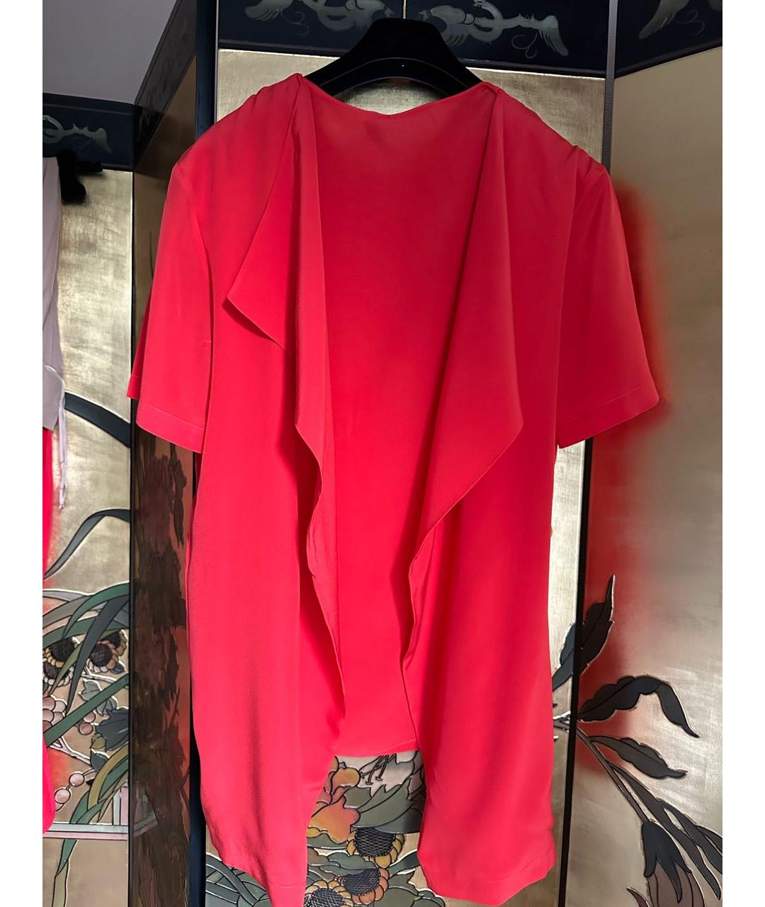 VIONNET Красная шелковая блузы, фото 2