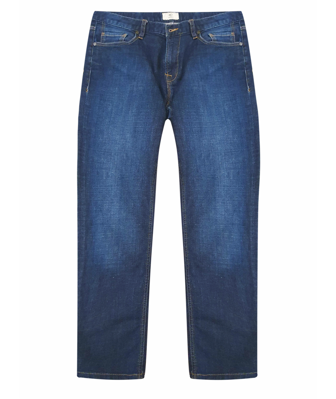 CERRUTI 1881 Синие хлопко-эластановые прямые джинсы, фото 1