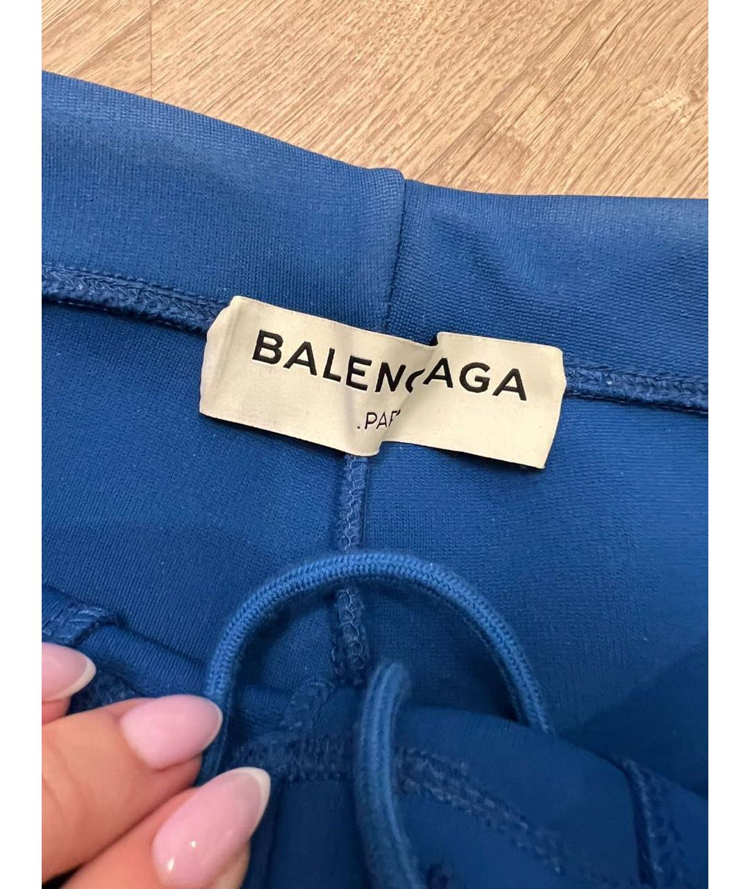 BALENCIAGA Синие леггинсы и велосипедки, фото 4