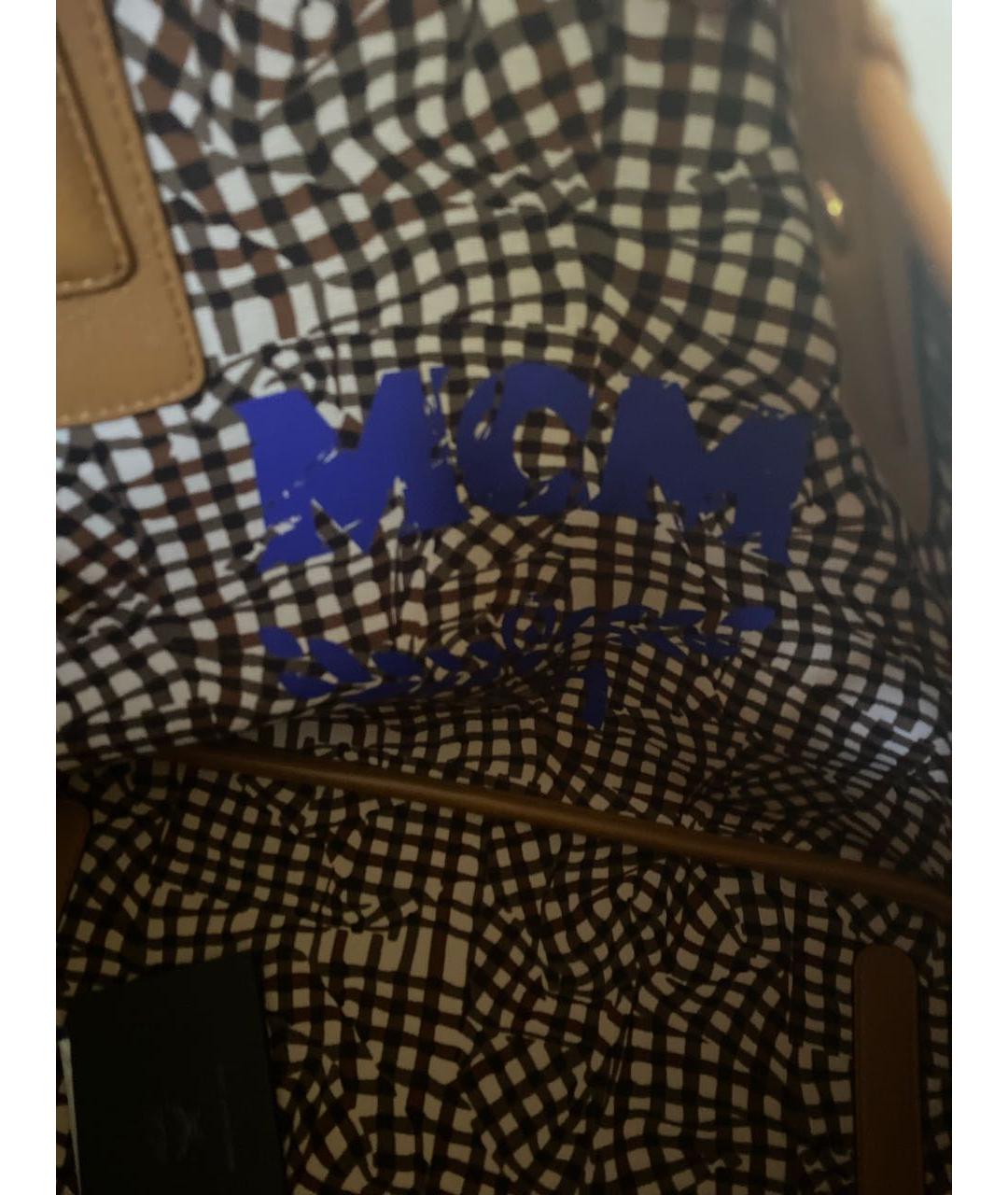 MCM Коричневая сумка тоут из искусственной кожи, фото 6