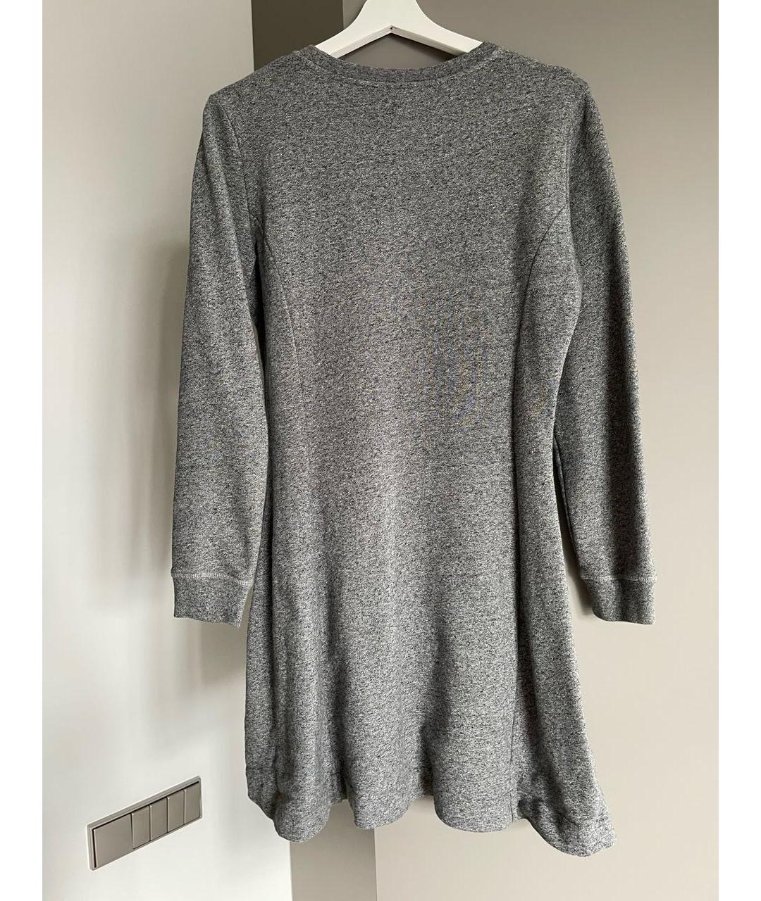 KENZO Серое хлопковое повседневное платье, фото 6