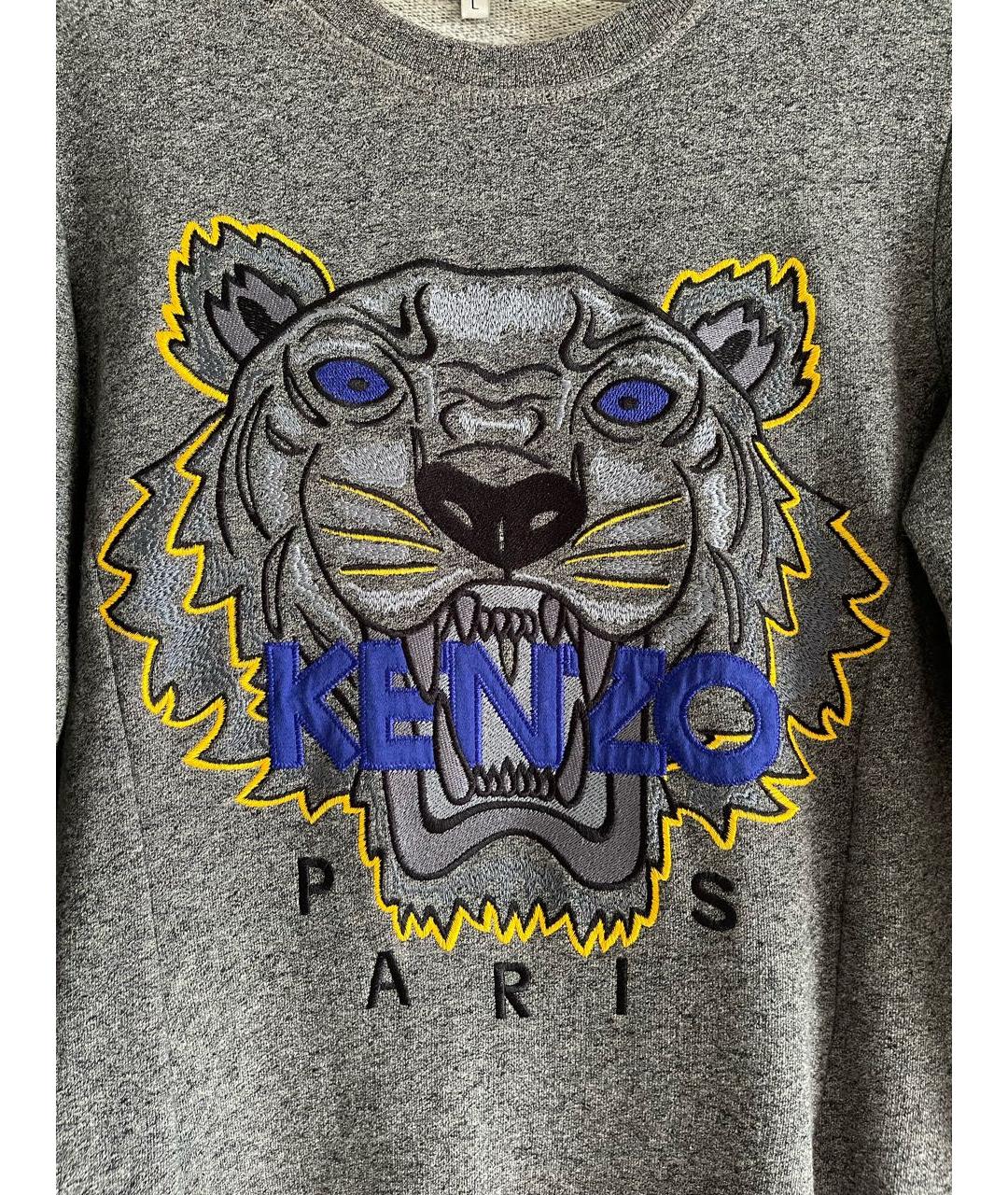 KENZO Серое хлопковое повседневное платье, фото 3