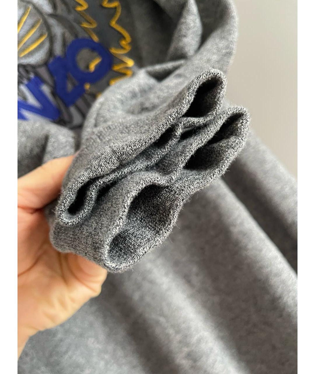 KENZO Серое хлопковое повседневное платье, фото 5