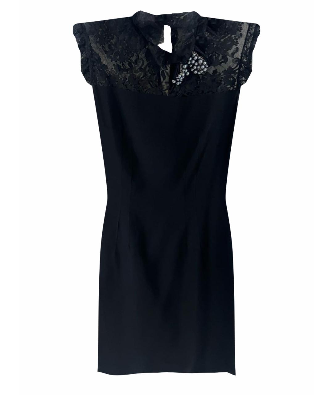 DOLCE&GABBANA Черное вискозное коктейльное платье, фото 1