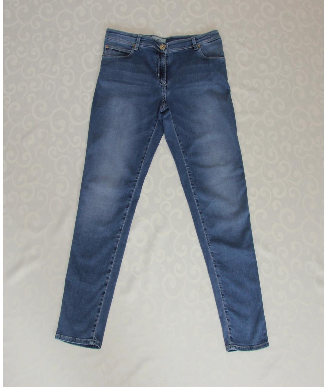 CERRUTI 1881 Синие хлопко-эластановые джинсы слим, фото 9