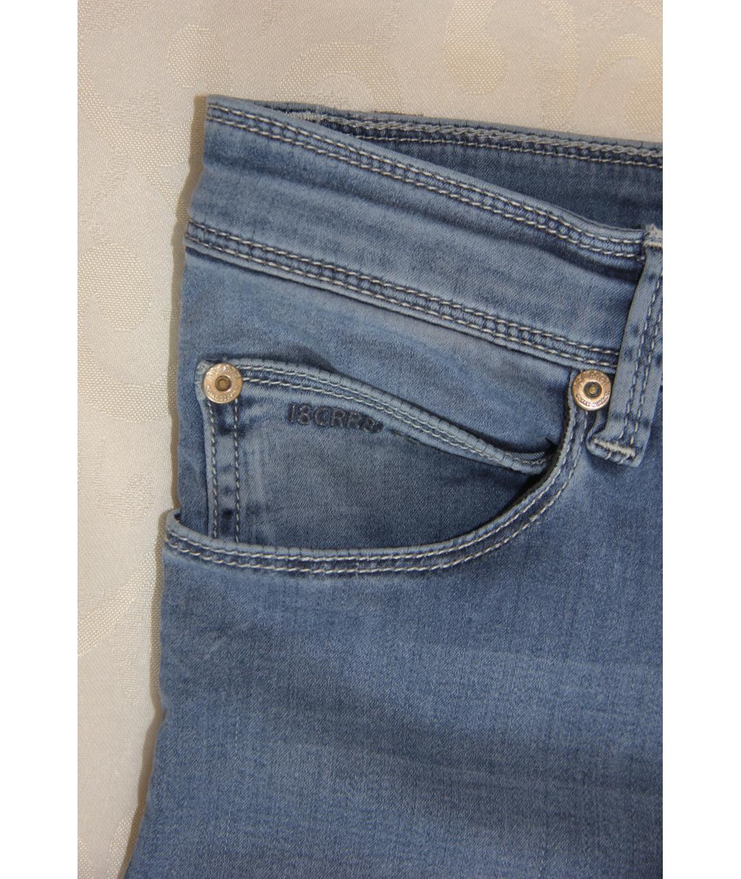 CERRUTI 1881 Синие хлопко-эластановые джинсы слим, фото 4