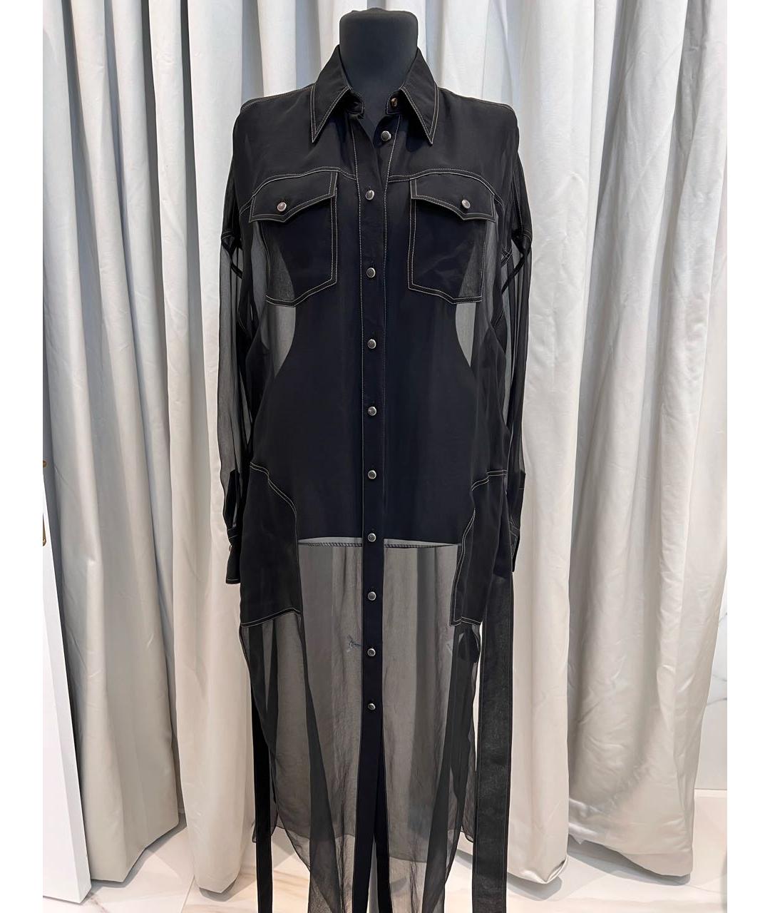 BRUNELLO CUCINELLI Черное шелковое коктейльное платье, фото 5