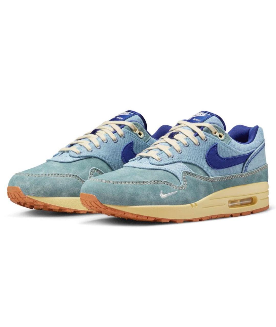 NIKE Синие текстильные низкие кроссовки / кеды, фото 2