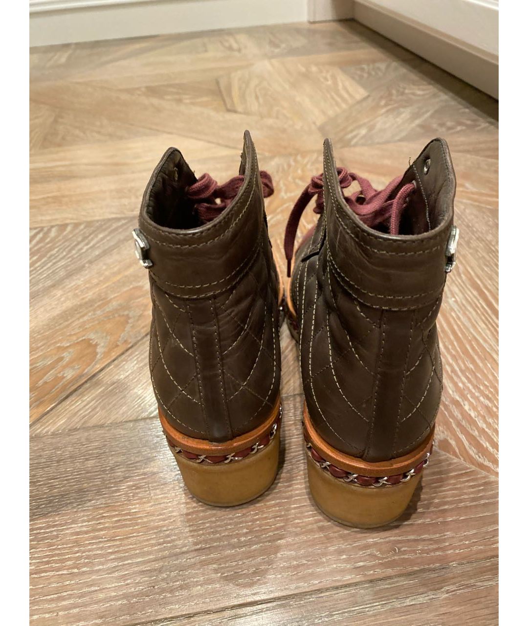 CHANEL PRE-OWNED Мульти кожаные ботинки, фото 4