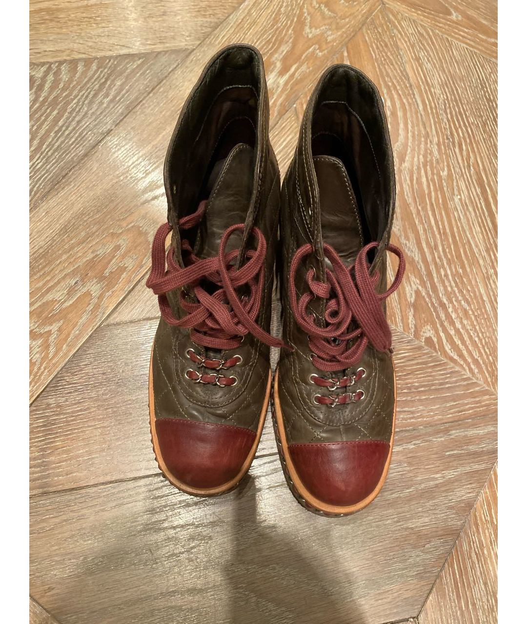 CHANEL PRE-OWNED Мульти кожаные ботинки, фото 2