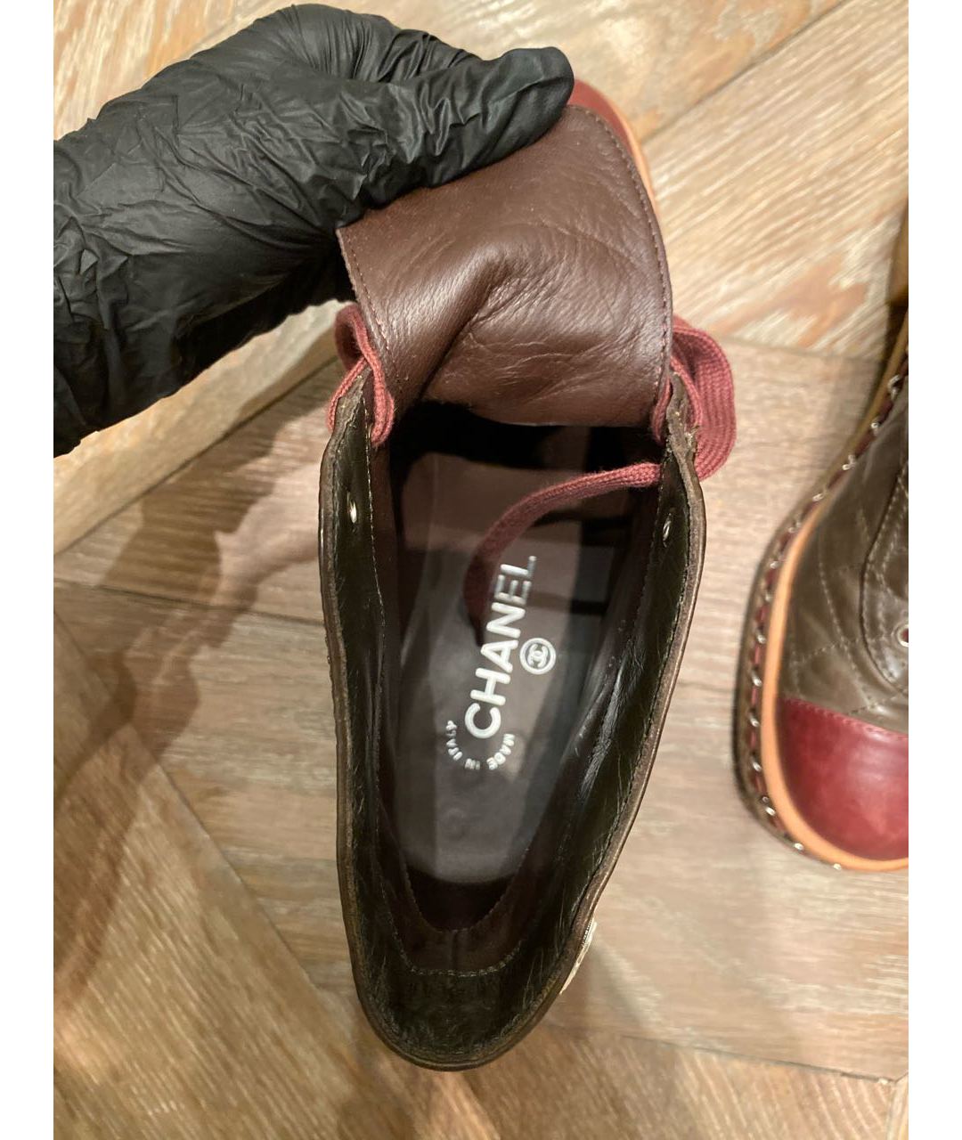 CHANEL PRE-OWNED Мульти кожаные ботинки, фото 3