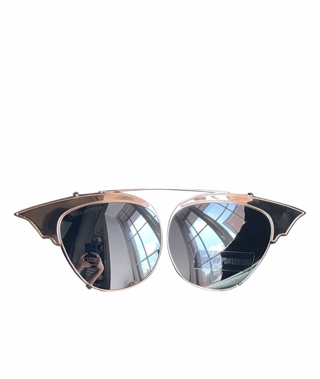 DSQUARED2 Серебряные металлические солнцезащитные очки, фото 1
