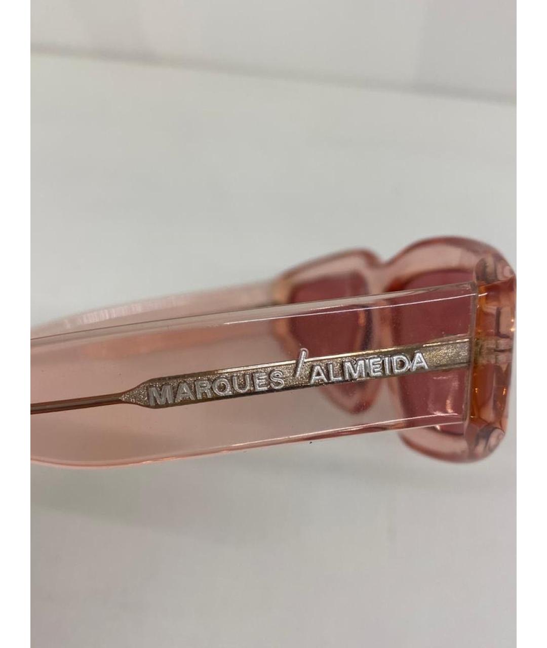 MARQUES' ALMEIDA Розовые пластиковые солнцезащитные очки, фото 4