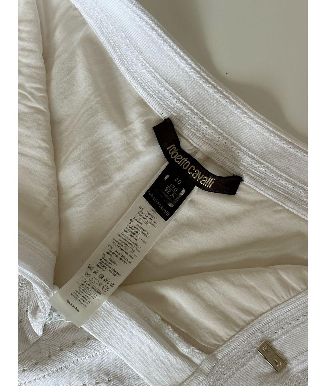 ROBERTO CAVALLI Белые вискозные шорты, фото 4
