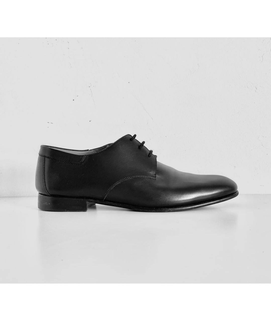 HERMES Черные кожаные туфли, фото 6