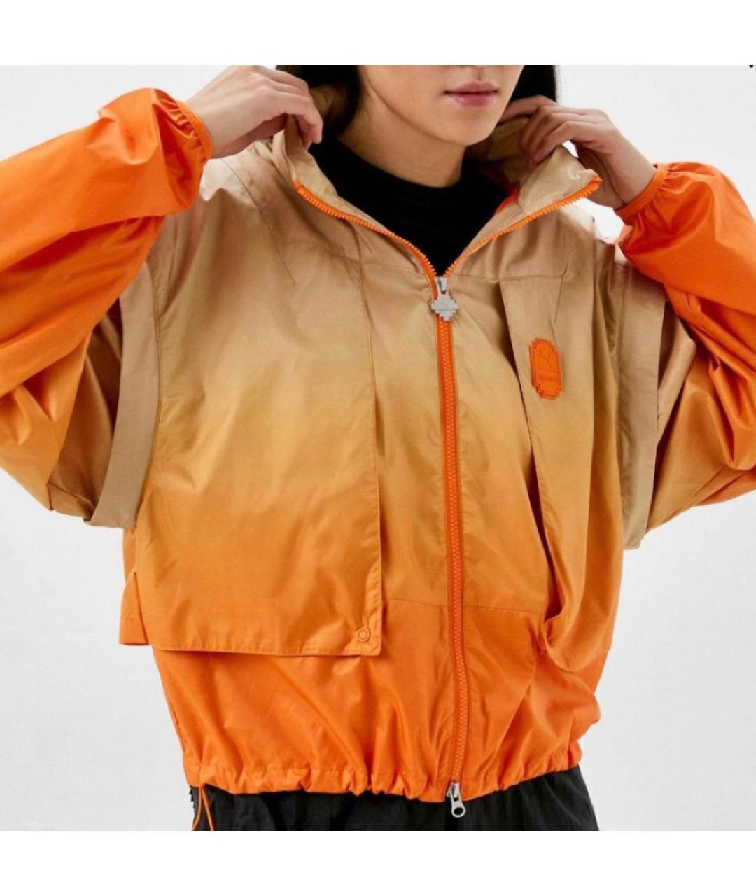 PUMA Оранжевая полиэстеровая спортивная куртка, фото 2