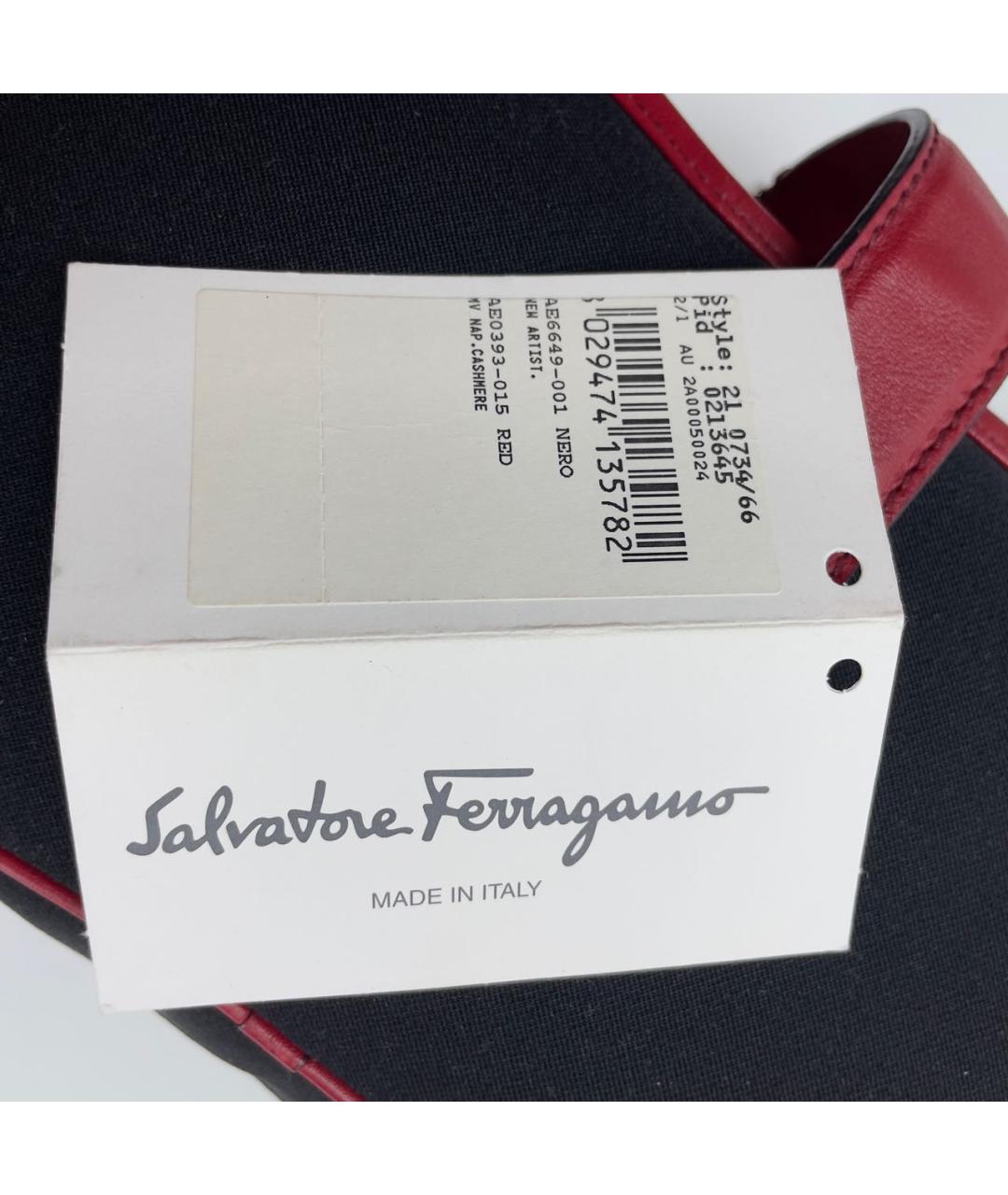 SALVATORE FERRAGAMO Черная тканевая сумка через плечо, фото 7