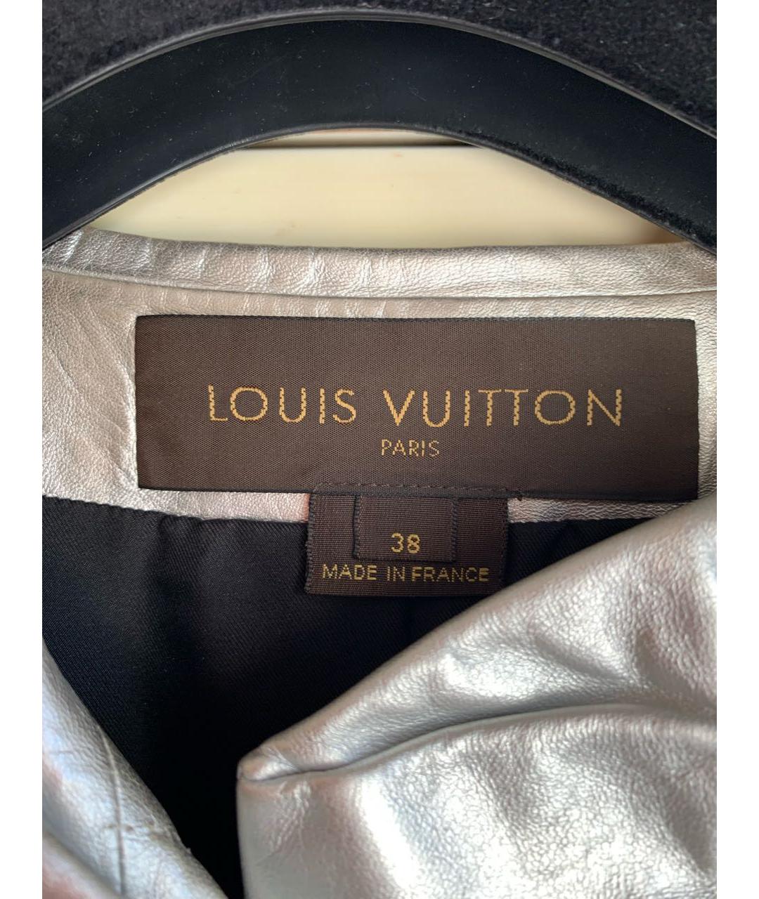 LOUIS VUITTON Серебрянный кожаный жилет, фото 5