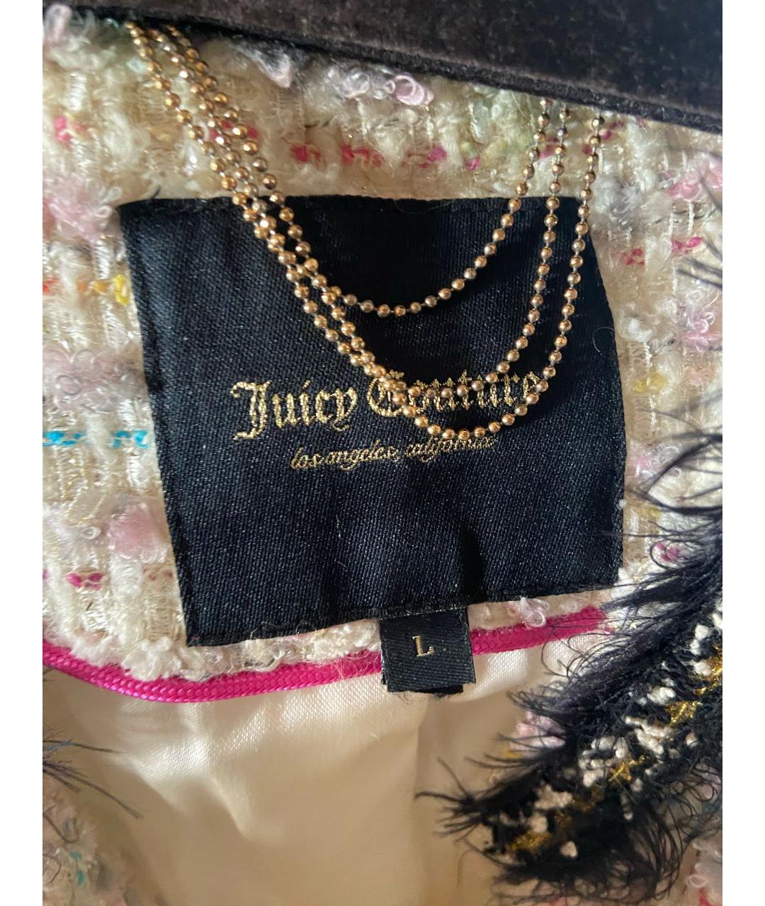 JUICY COUTURE Белый полиэстеровый жакет/пиджак, фото 3