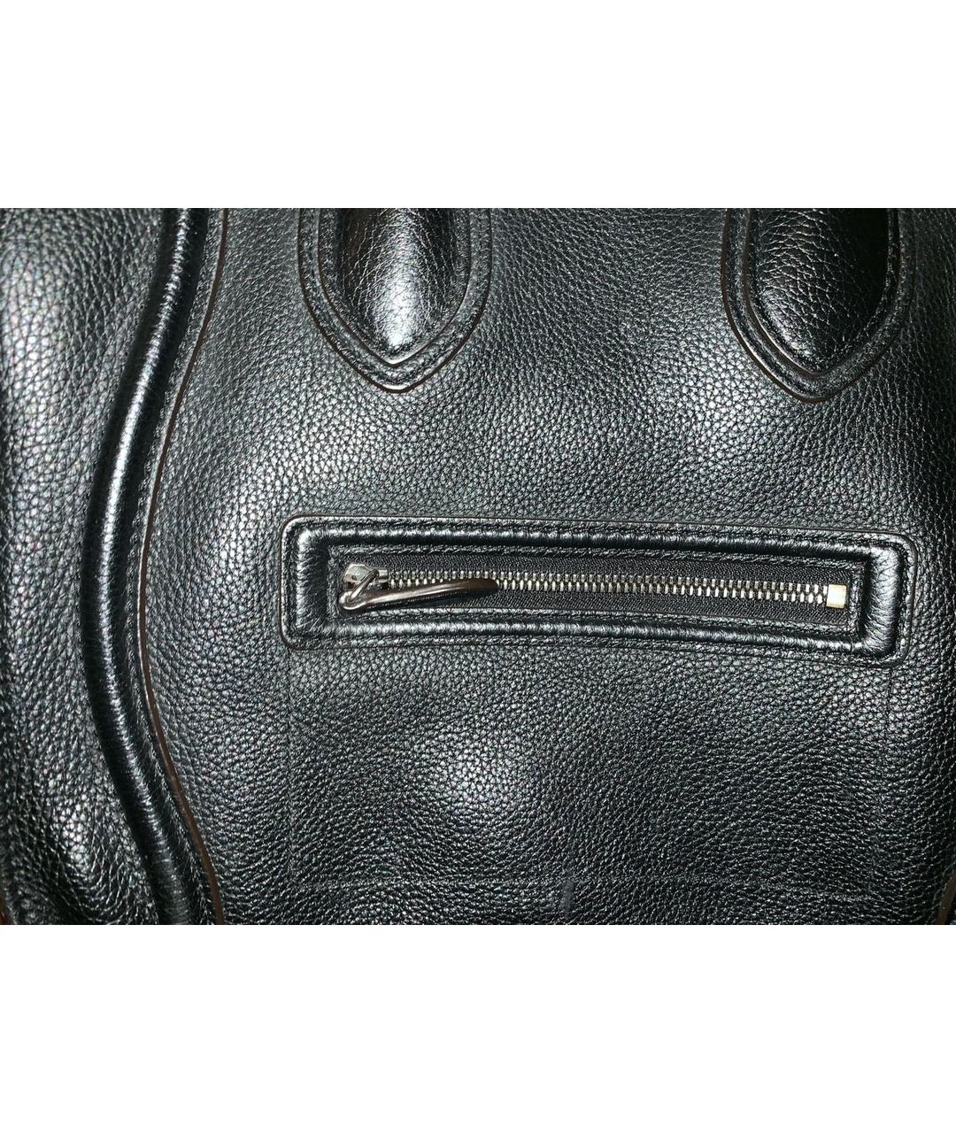CELINE PRE-OWNED Черная кожаная сумка тоут, фото 5
