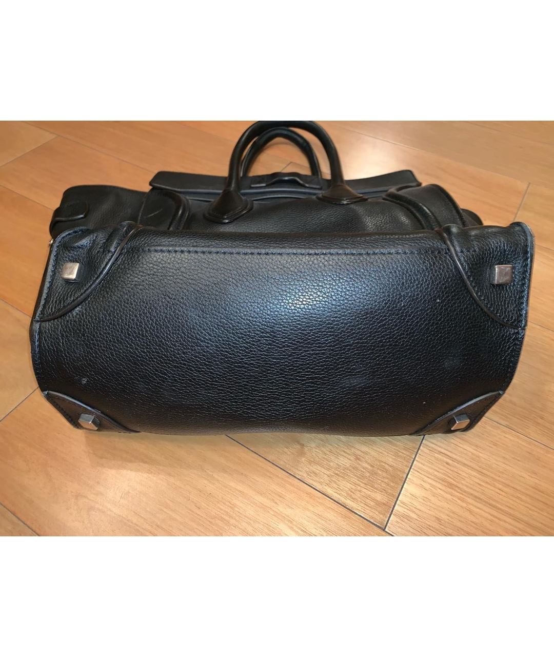 CELINE PRE-OWNED Черная кожаная сумка тоут, фото 3