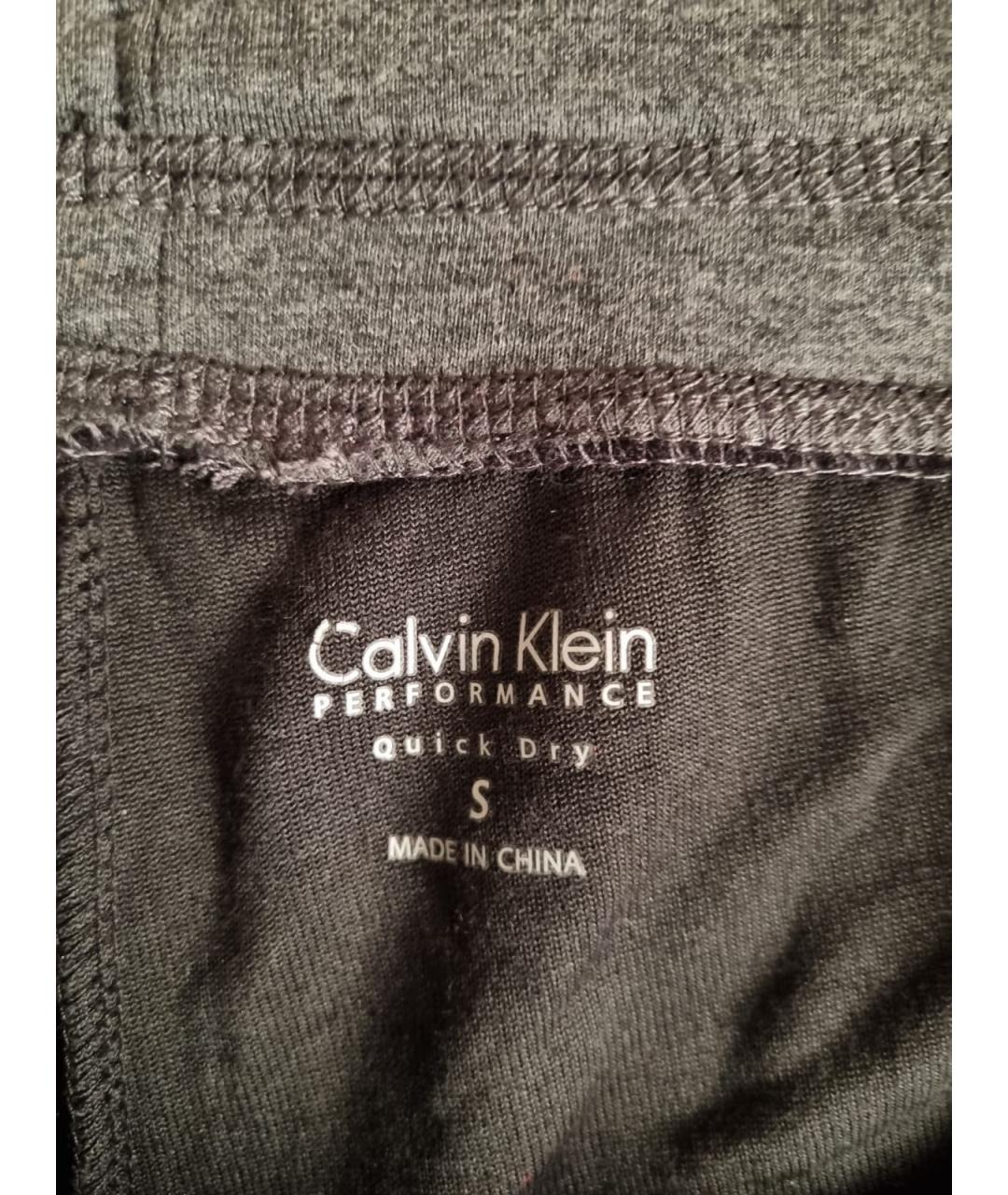 CALVIN KLEIN Черные велюровые спортивные брюки и шорты, фото 3