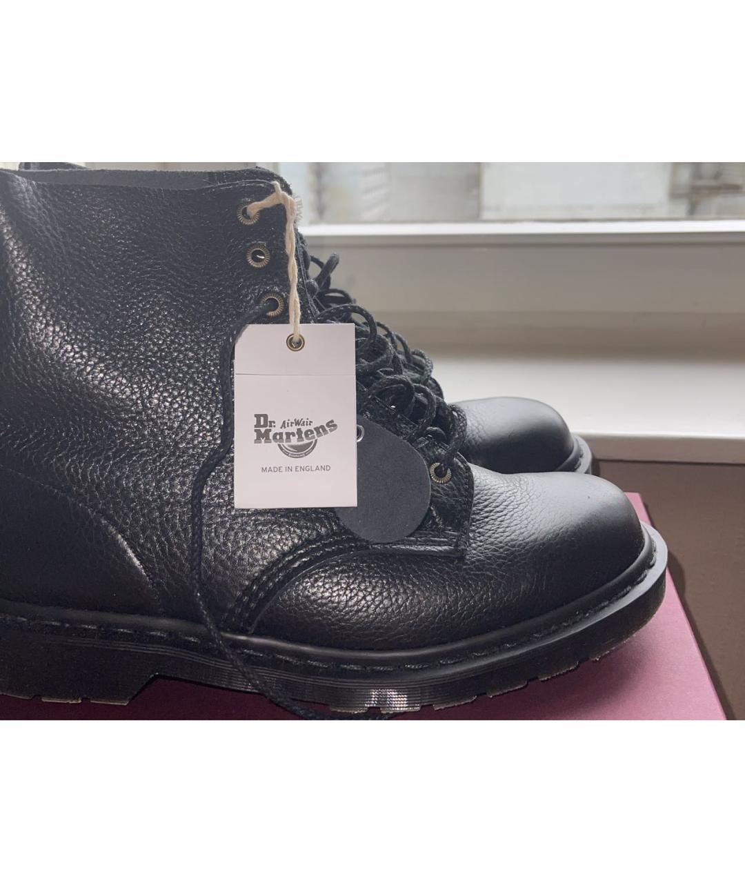 DR. MARTENS Черные кожаные высокие ботинки, фото 6