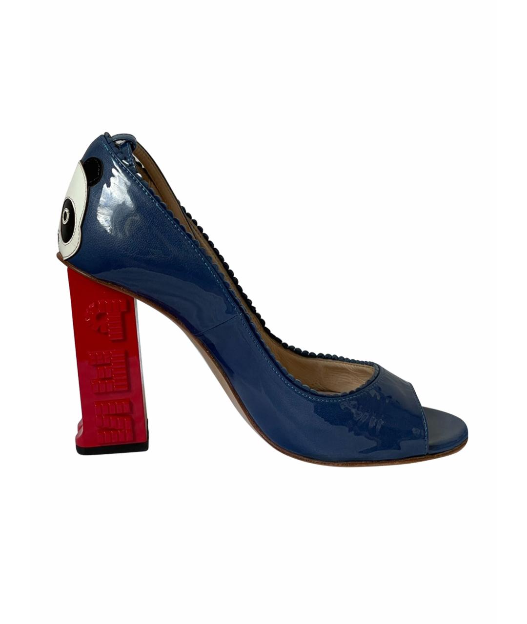 CAMILLA ELPHICK Синие кожаные туфли, фото 1