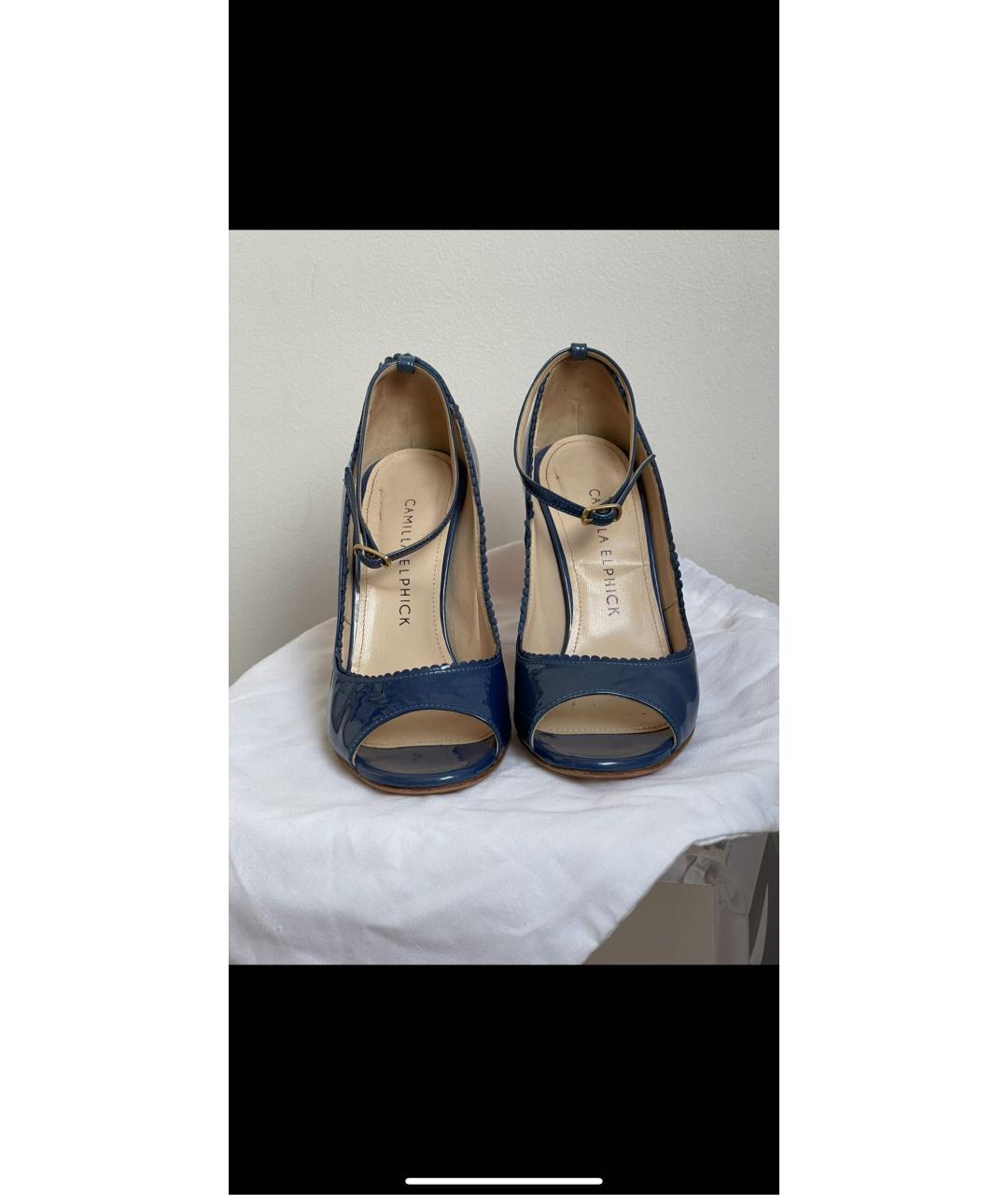CAMILLA ELPHICK Синие кожаные туфли, фото 2