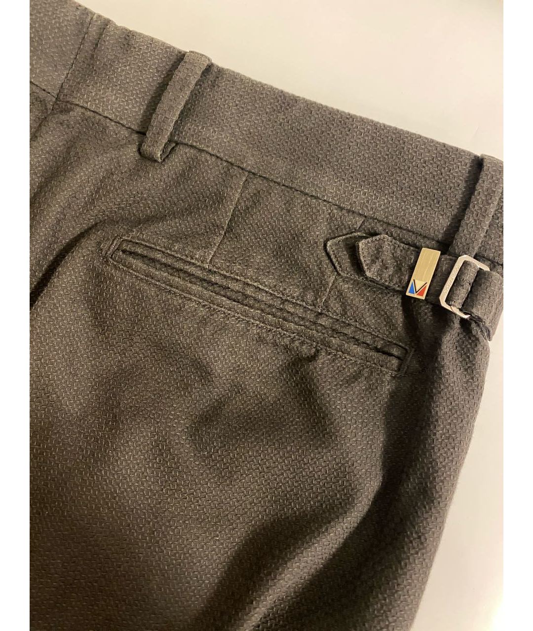 LOUIS VUITTON PRE-OWNED Коричневые хлопковые классические брюки, фото 4
