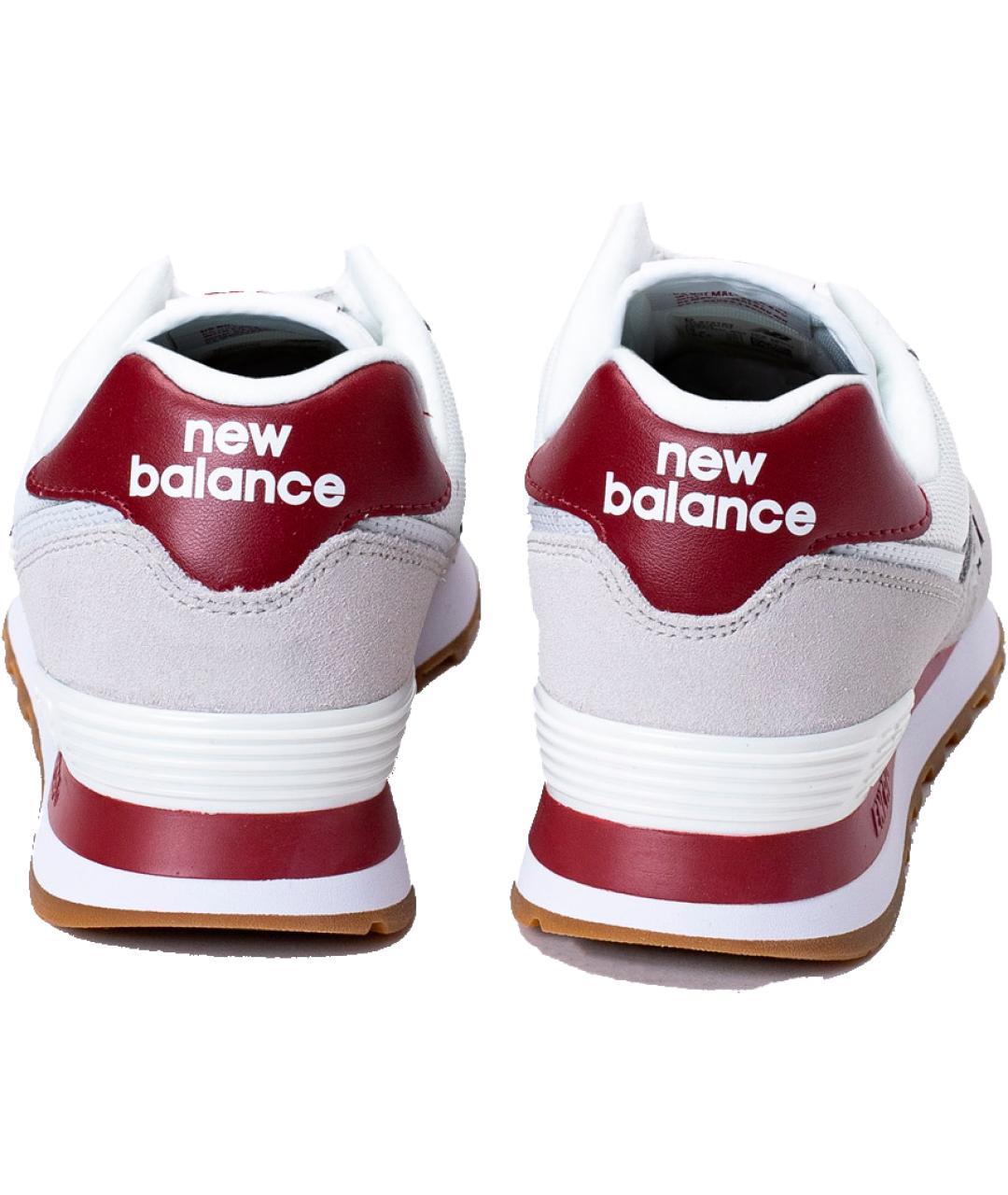 NEW BALANCE Красные кожаные низкие кроссовки / кеды, фото 4