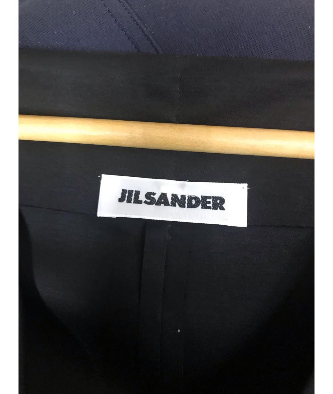 JIL SANDER Черное хлопковое коктейльное платье, фото 3