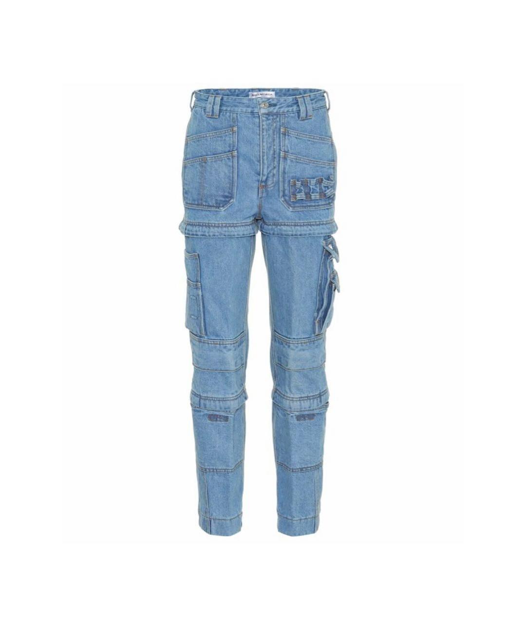 BALENCIAGA Голубые прямые джинсы, фото 1