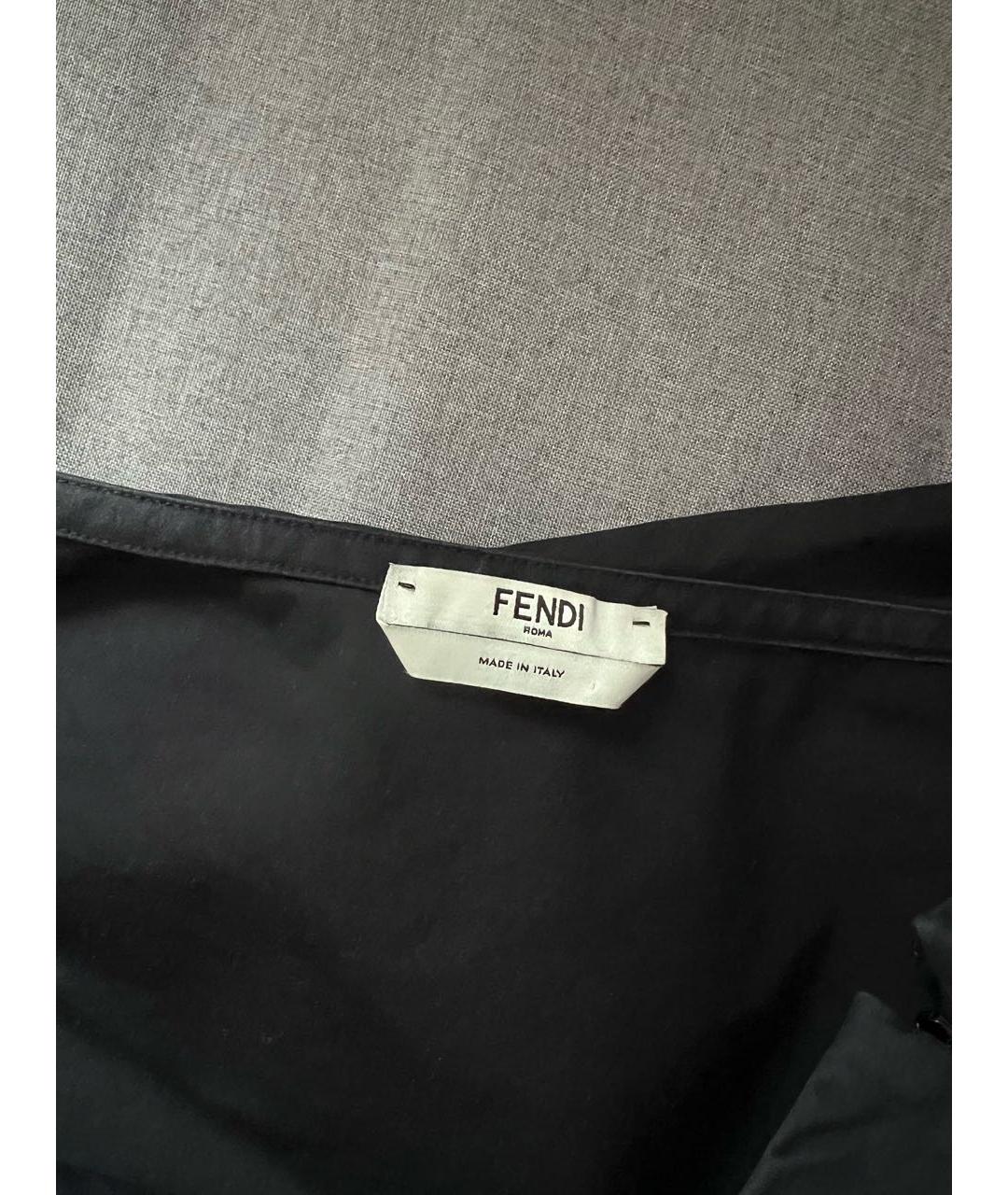 FENDI Черная хлопковая блузы, фото 3