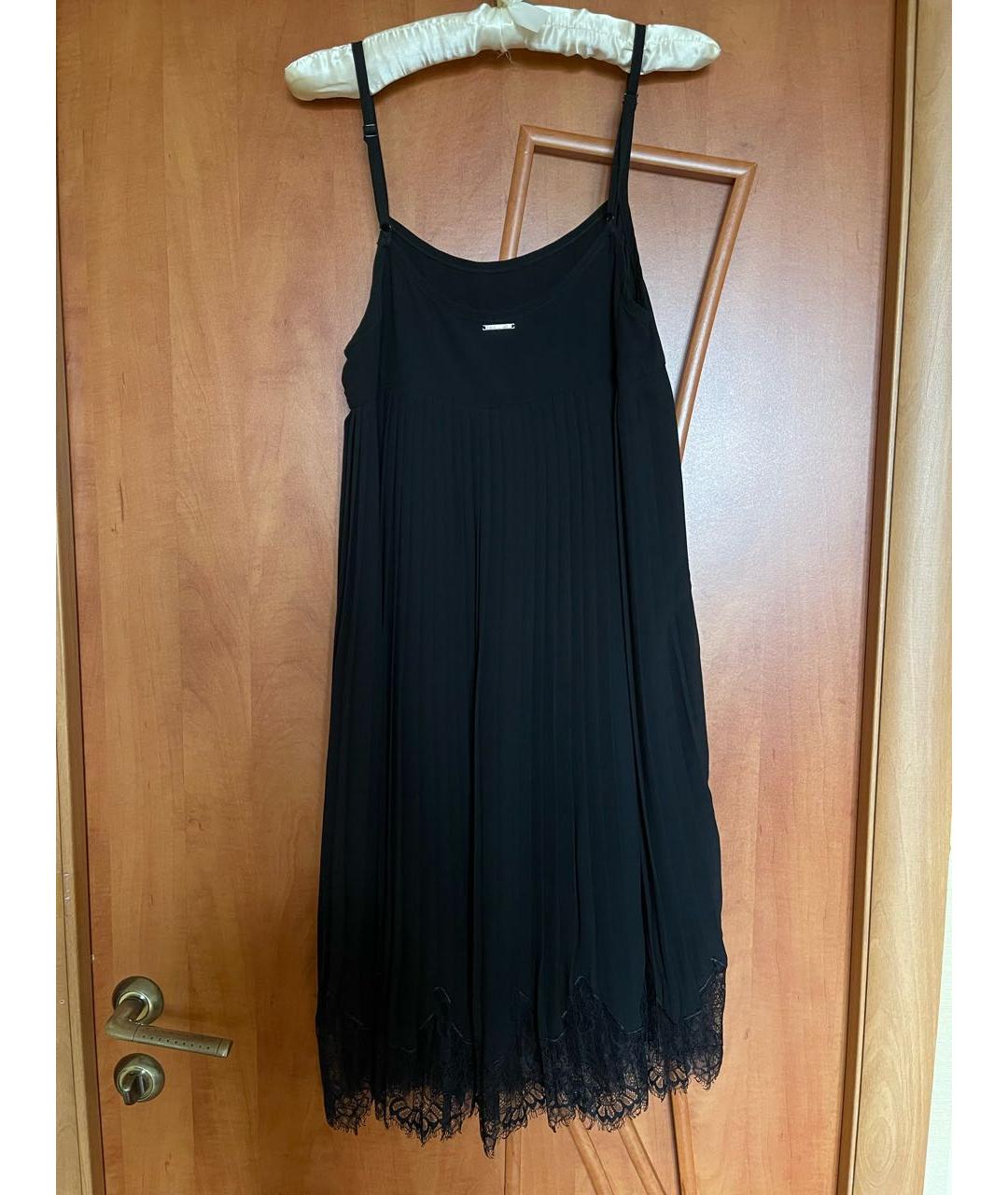 TWIN-SET Черное полиэстеровое коктейльное платье, фото 2
