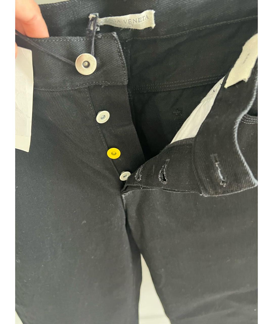 BOTTEGA VENETA Черные хлопковые прямые джинсы, фото 4